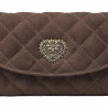 Women shoulder bag 048g suede chocolate