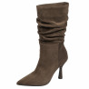 Ghete cu toc dama 1410 velour chocolate