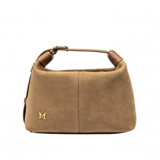 Geanta dama de mana 037-1g suede nude