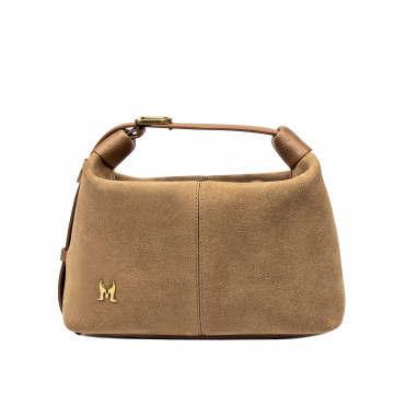 Geanta dama de mana 037-1g suede nude