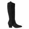 Cizma cu toc dama 1412 negru velur