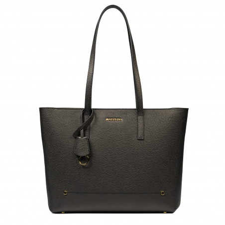 Women shoulder bag 034g black caviar