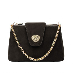 Women shoulder bag 051g espresso camoscio