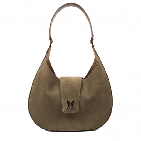 Women shoulder bag 050g suede camel