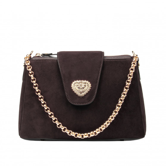 Women shoulder bag 051g coffe camoscio