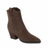 Ghete cu toc dama 1411 suede chocolate
