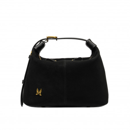 Women hand bag 037-1g suede black