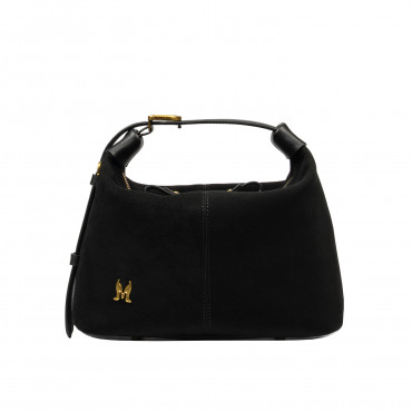 Women hand bag 037-1g suede black