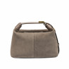 Women hand bag 037-1g suede sandstone