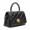 Women shoulder bag 049g black caviar