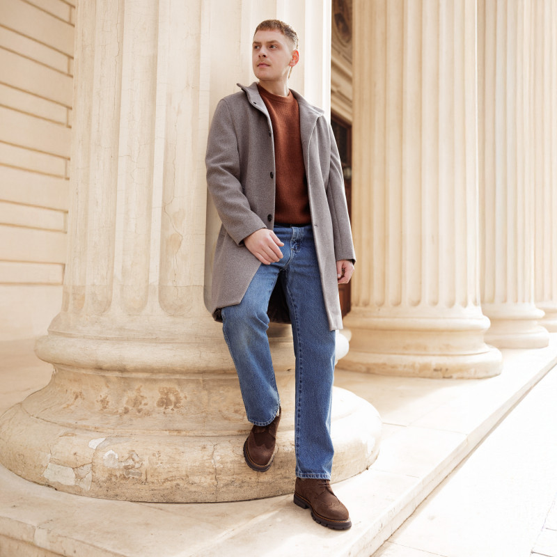 Pantofi casual barbati 989 maro velur lifestyle