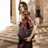 Women shoulder bag 050g dark burgundy