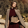 Women hand bag 037g suede sandstone