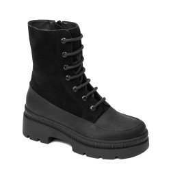 Women boots 3419 black velour combined