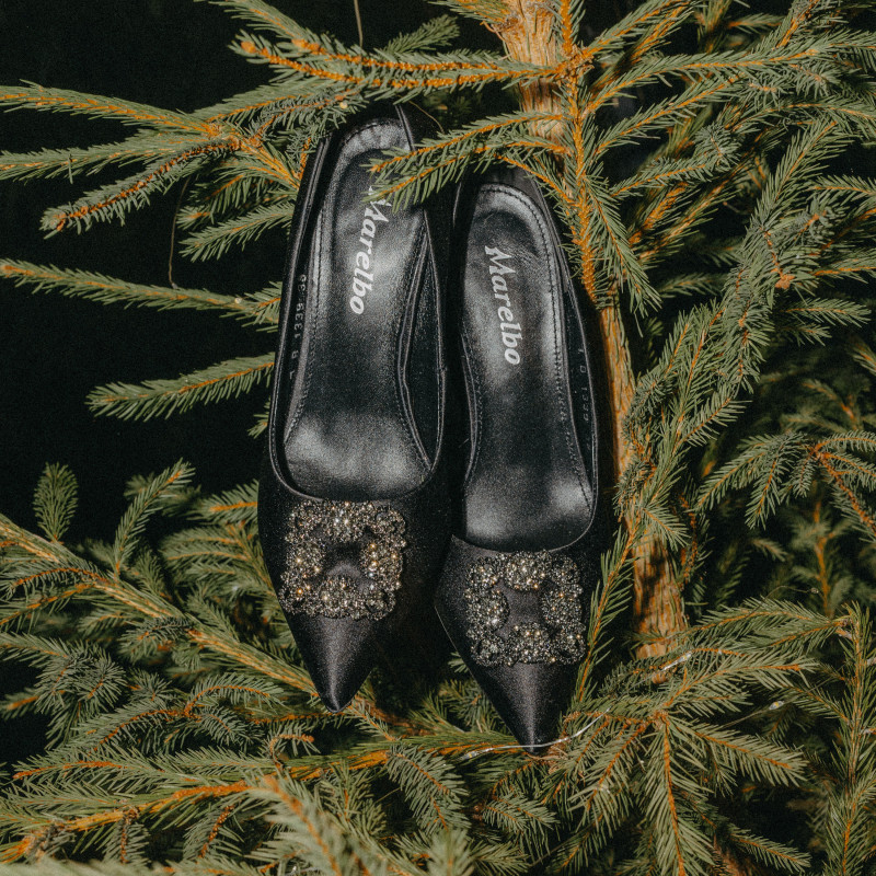 Pantofi eleganti dama 1339 saten negru lifestyle