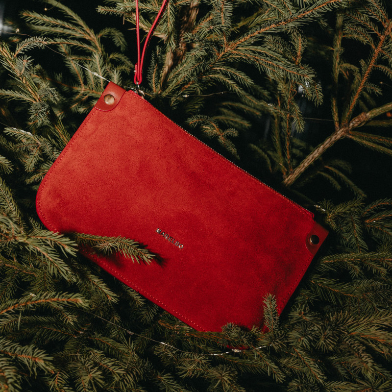 Geanta dama de mana 211g suede red lifestyle