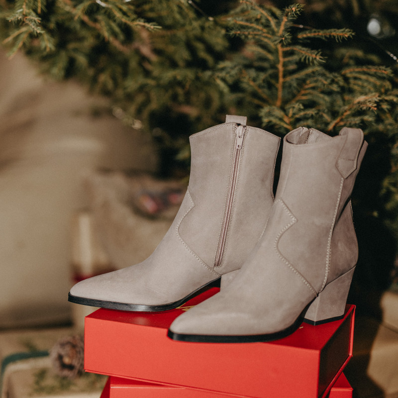 Ghete cu toc dama 1411 nabuc nisip lifestyle