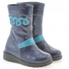 Small children knee boots 23c patent indigo+bleu