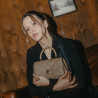 Women shoulder bag 049g nude caviar