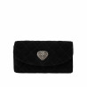 Women shoulder bag 048g 01 suede black