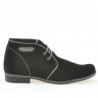 Teenagers boots 464 black velour+gray