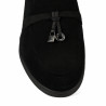 Women loafers, moccasins 6082-1 black velour