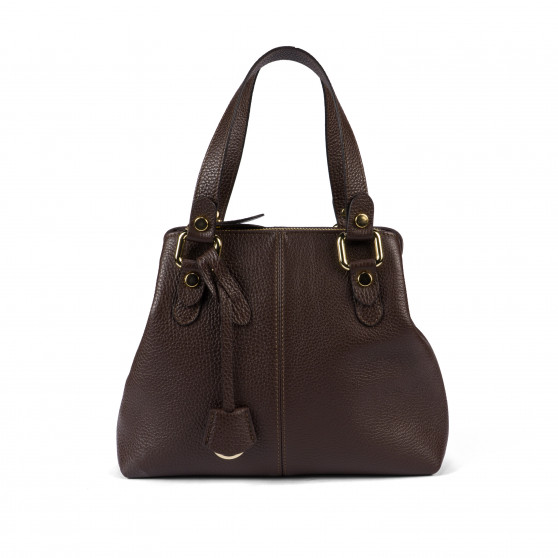 Women shoulder bag 004-1g dark chocolate