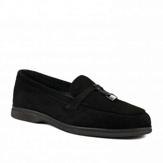 Mocasini dama 6082-1 negru velur