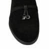 Women loafers, moccasins 6082-1 black velour
