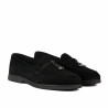 Women loafers, moccasins 6082-1 black velour