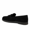 Women loafers, moccasins 6082-1 black velour