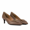 Women stylish, elegant shoes 1358 cappuccino