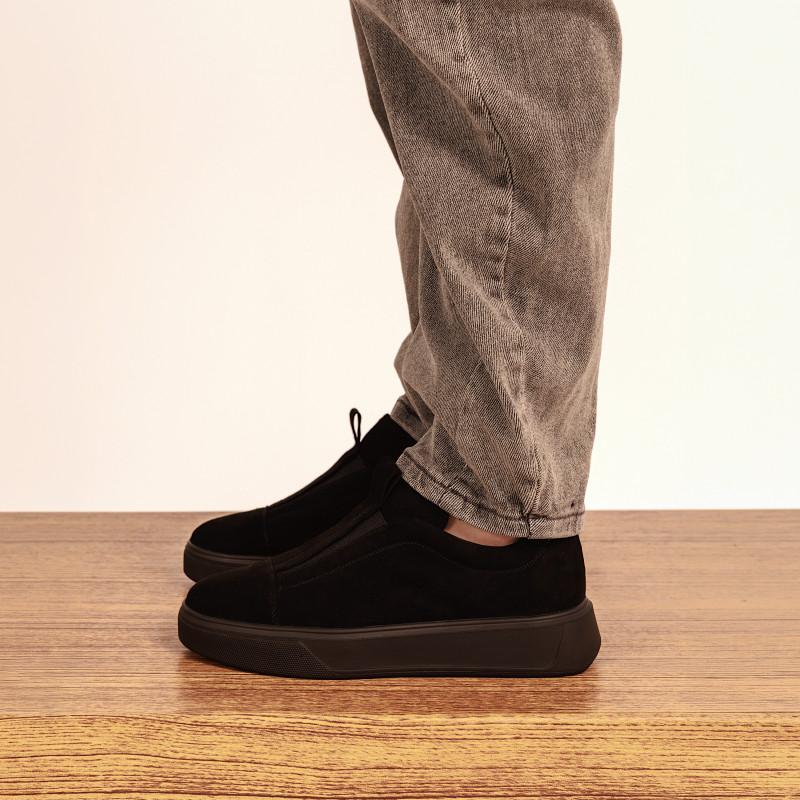 Pantofi casual dama 6095 negru velur lifestyle Pantofi casual dama 6095 negru velur lifestyle