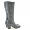 Women knee boots 3277 gray combined