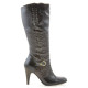Women knee boots 1109 crep patent cafe 