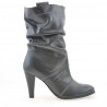 Women knee boots 1114 gray