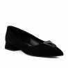 Women stylish, elegant shoes 1360 black velour