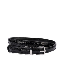 Curea dama 45-1mc bicolor negru+croco negru