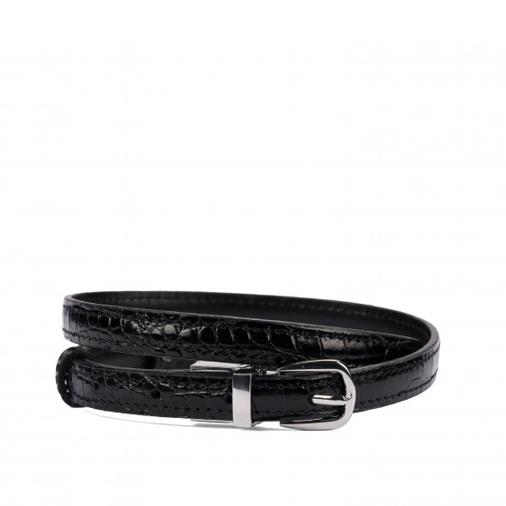 Women belt 45-1mc bicolored black+croco black