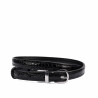 Curea dama 45-1mc bicolor negru+croco negru