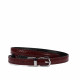 Women belt 45-1mc bicolored black+croco bordo