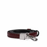 Women belt 45-1mc bicolored black+croco bordo