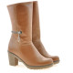 Women knee boots 3256 brown cerat