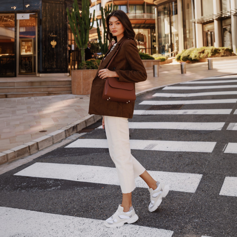 Pantofi sport dama 6102 alb combinat lifestyle