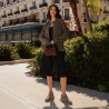 Women hand bag 037-1g burgundy