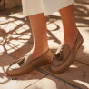 Women loafers, moccasins 6096 biz cappuccino