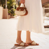 Sandale dama 5128 bej combinat lifestyle