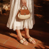 Women sandals 5128 beige combined