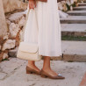 Women stylish, elegant shoes 1358 cappuccino