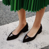 Balerini dama 1360 negru velur lifestyle